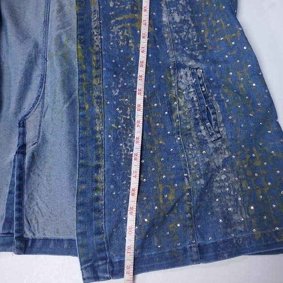 Get Lucky USA Denim Bling Jacket Upcycle Look - Picture 10 of 10